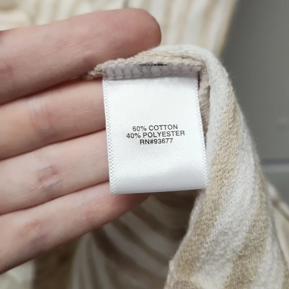 NWT Liz Claiborne Size L White and Cream Swimsuit / Beach Cover Up - Picture 8 of 11